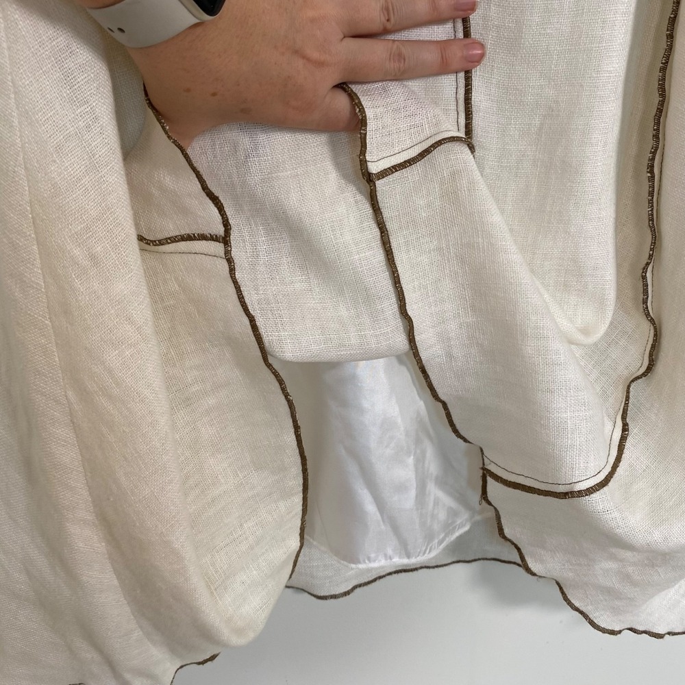 Insight Womens 100% Linen Boho Maxi Skirt Size 8 M Resort Coastal Festival - Picture 3 of 12
